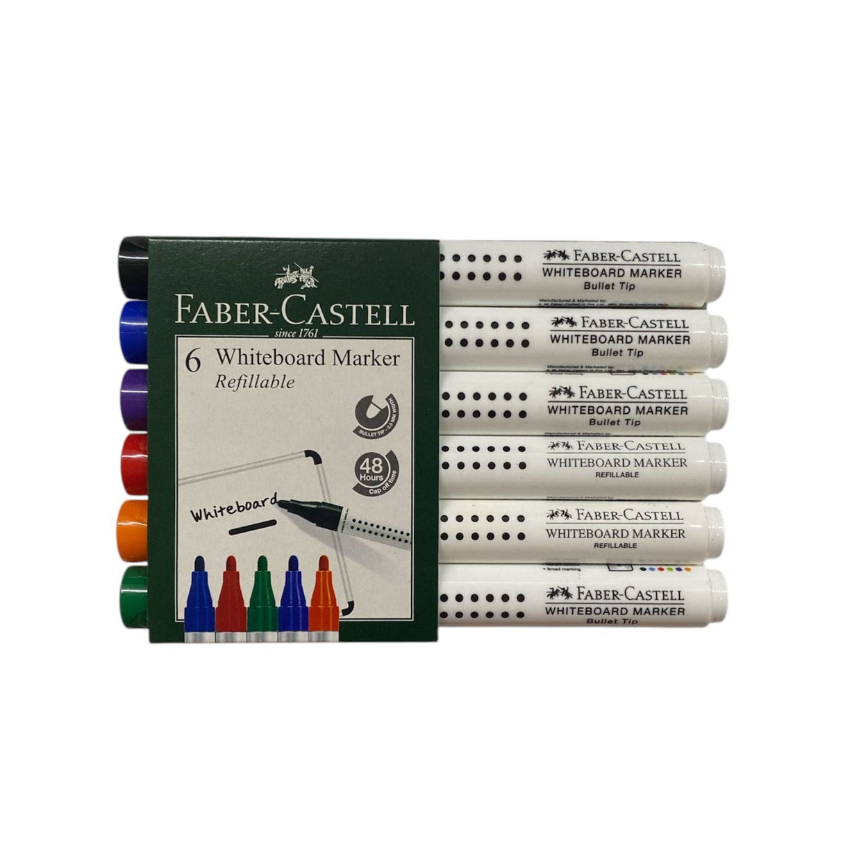 Faber Castell Whiteboard Refillable Assorted Marker Set Of 6