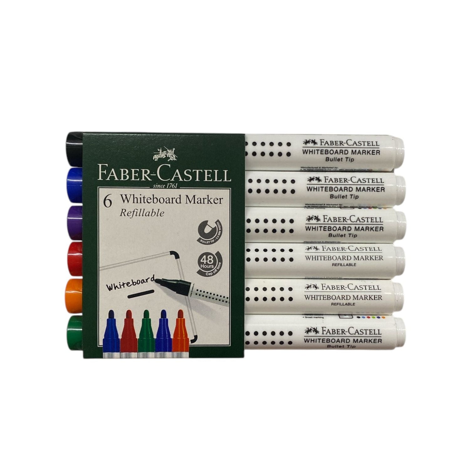 Faber Castell Whiteboard Refillable Assorted Marker Set Of 6