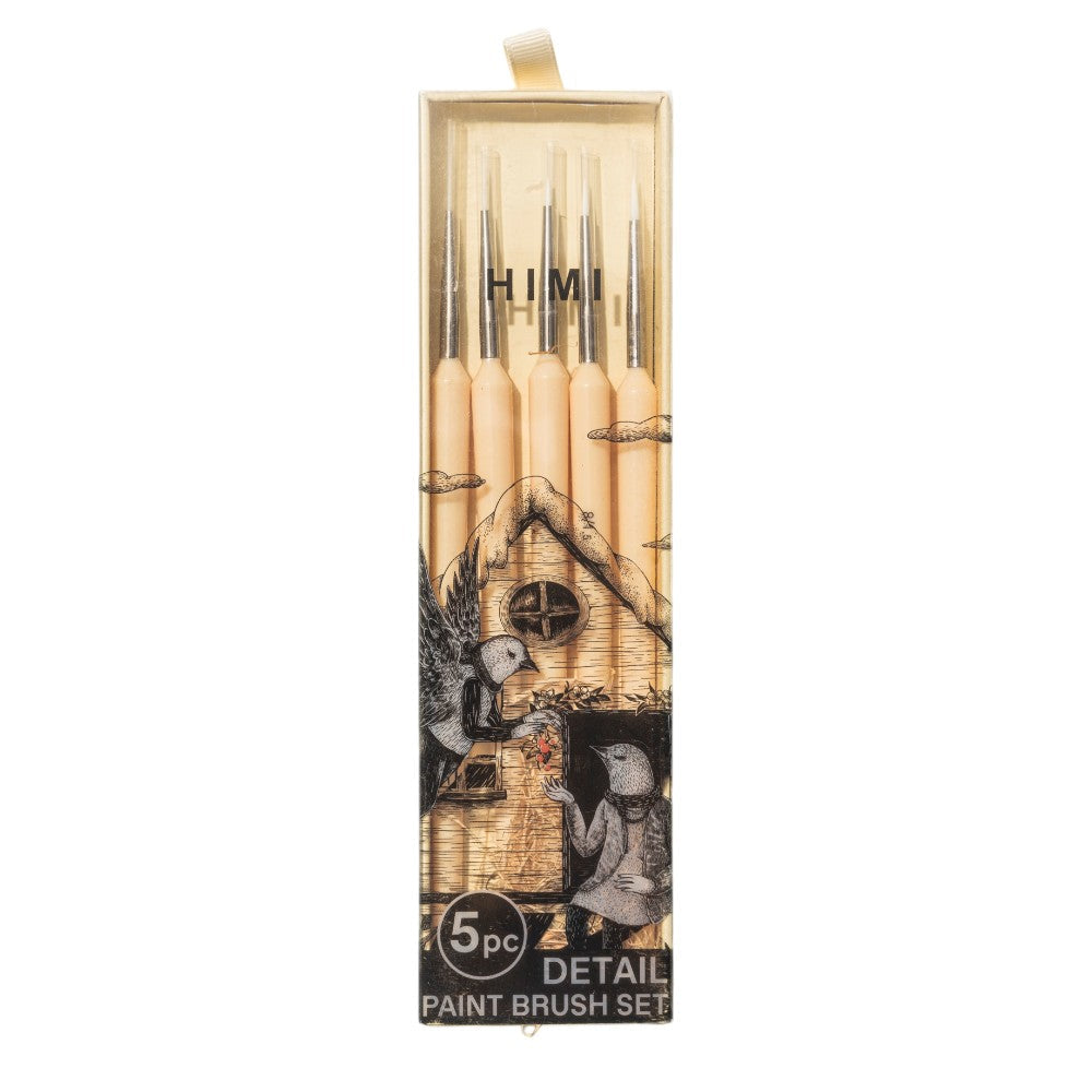 HIMI Little Bird Detail Brush Set - 5 pcs - Cream - Front View