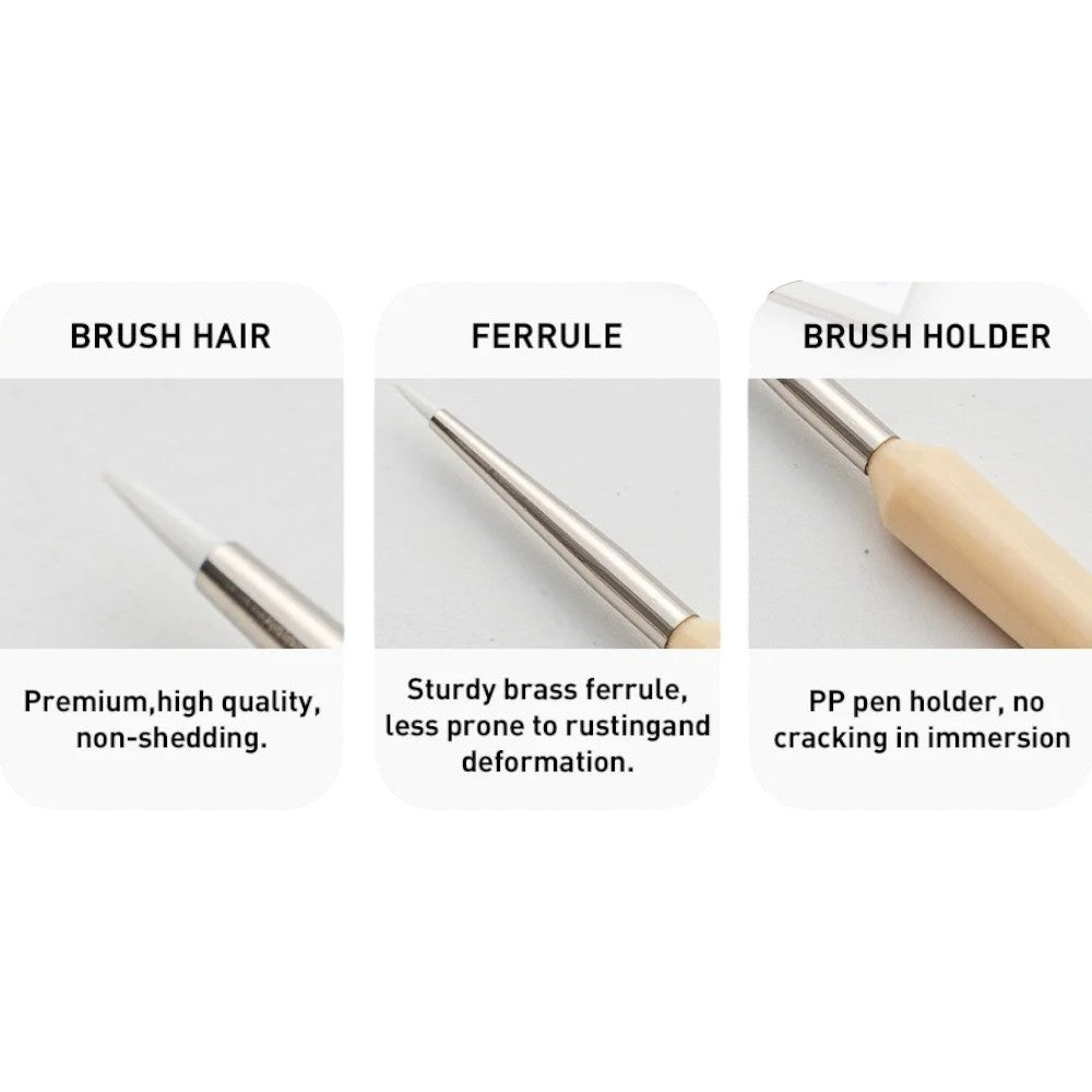 HIMI Little Bird Detail Brush Set - 5 pcs - Cream - Packaging