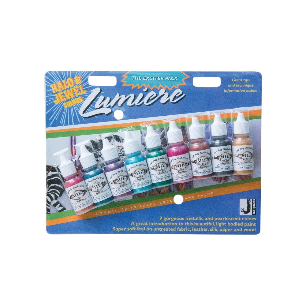 Jacquard Lumiere Halo & Jewel Colors Pack - Metallic Paint Set of 9