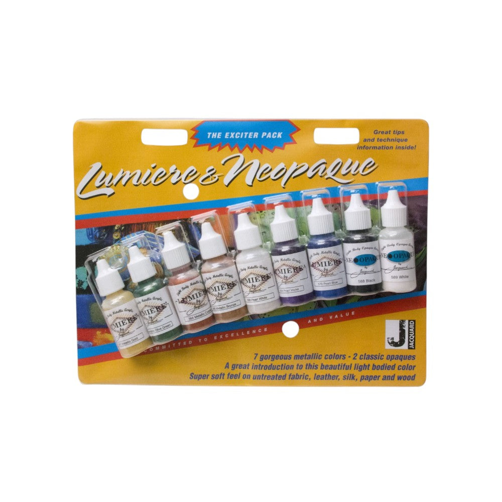 Jacquard Lumiere Neopaque Exciter Pack of 9 - Assorted Metallic and Matte Colors
