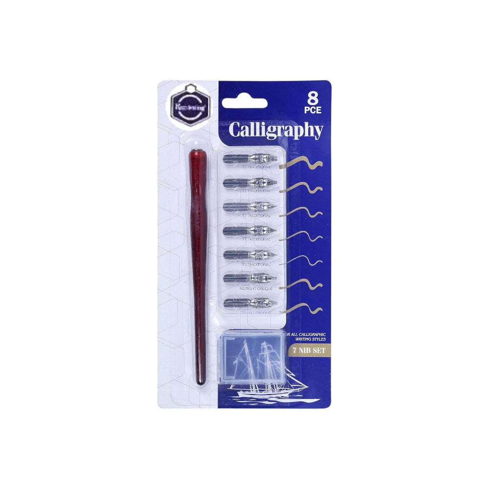 Keep Smiling Calligraphy Dip Pen Set - 7 Nibs - Assorted