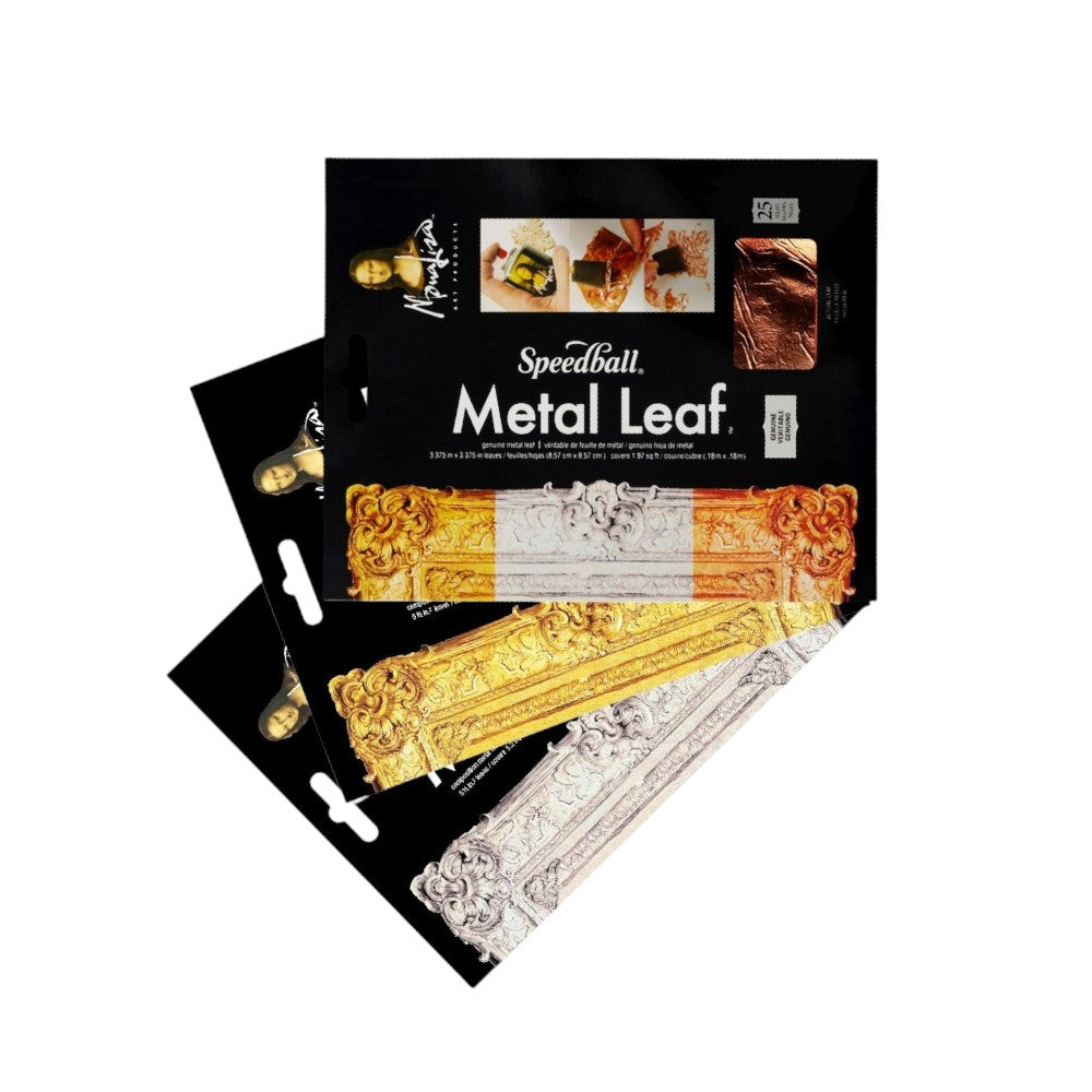 Speedball Monalisa Metal Leaf Booklet - 25 Sheets - 5.5" x 5.5"