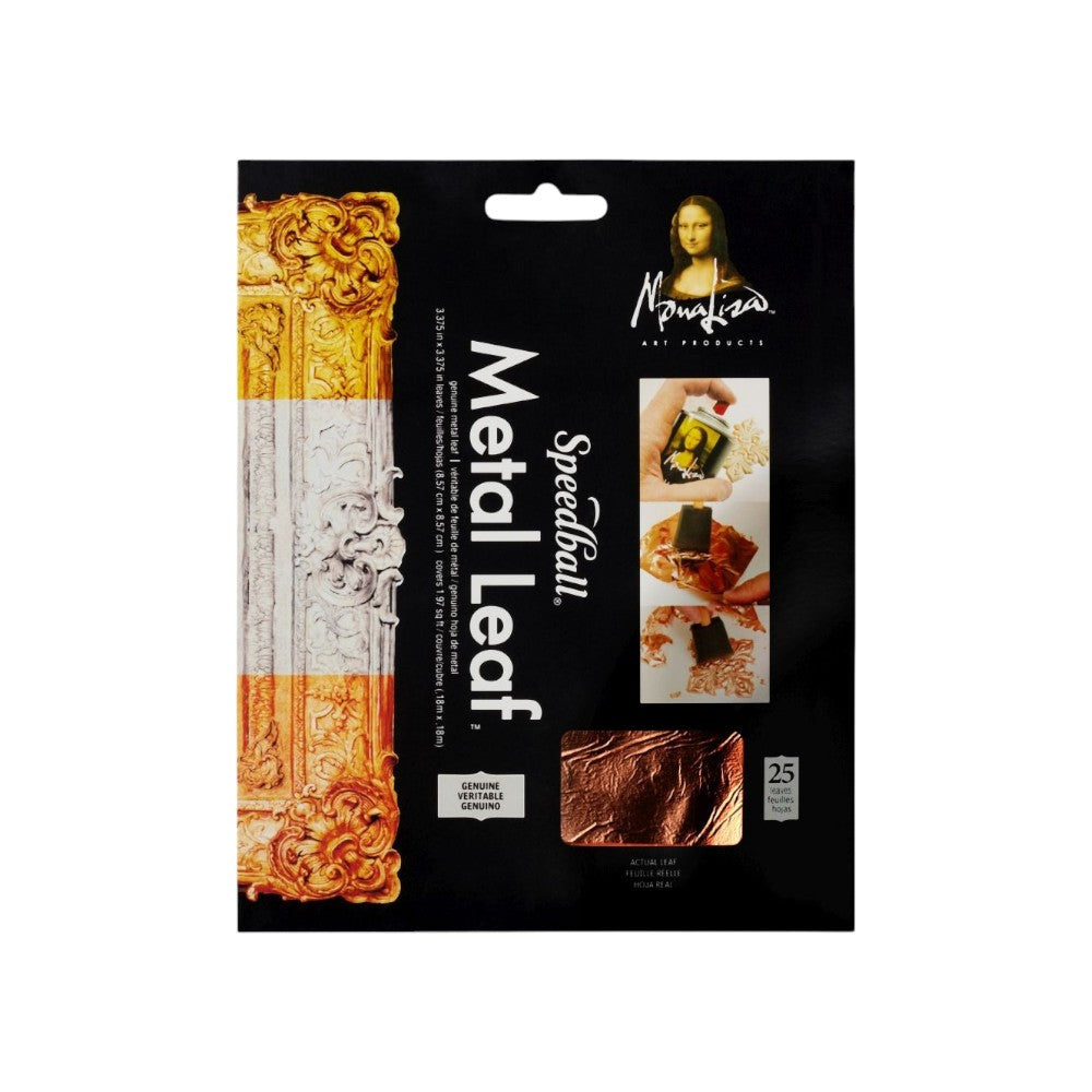 Speedball Monalisa Metal Leaf Booklet - 25 Sheets - 5.5" x 5.5"