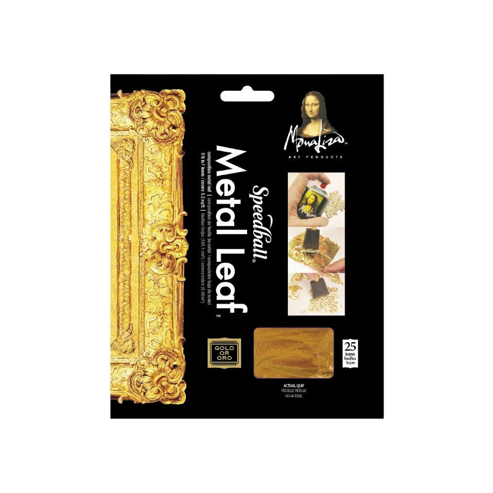 Speedball Monalisa Metal Leaf Booklet - 25 Sheets - 5.5" x 5.5"