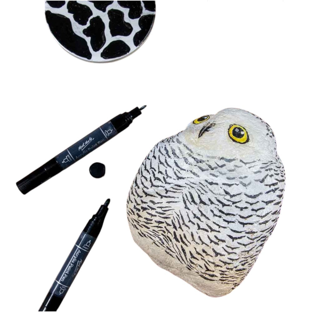 Mont Marte Acrylic Paint Pens - Dual Tip - 2pc Black - Colour Chart