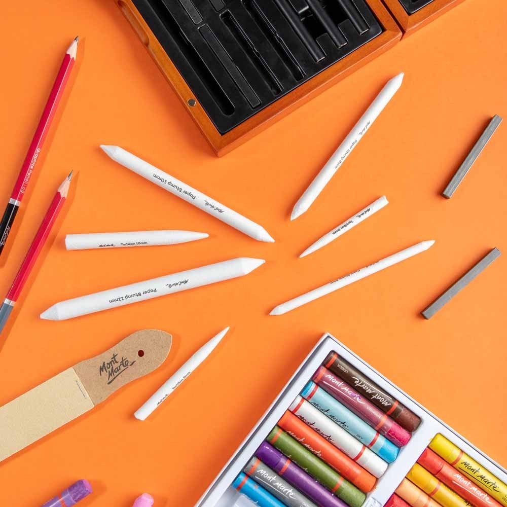 Mont Marte Blending Set with Charcoal and Pastel Tools