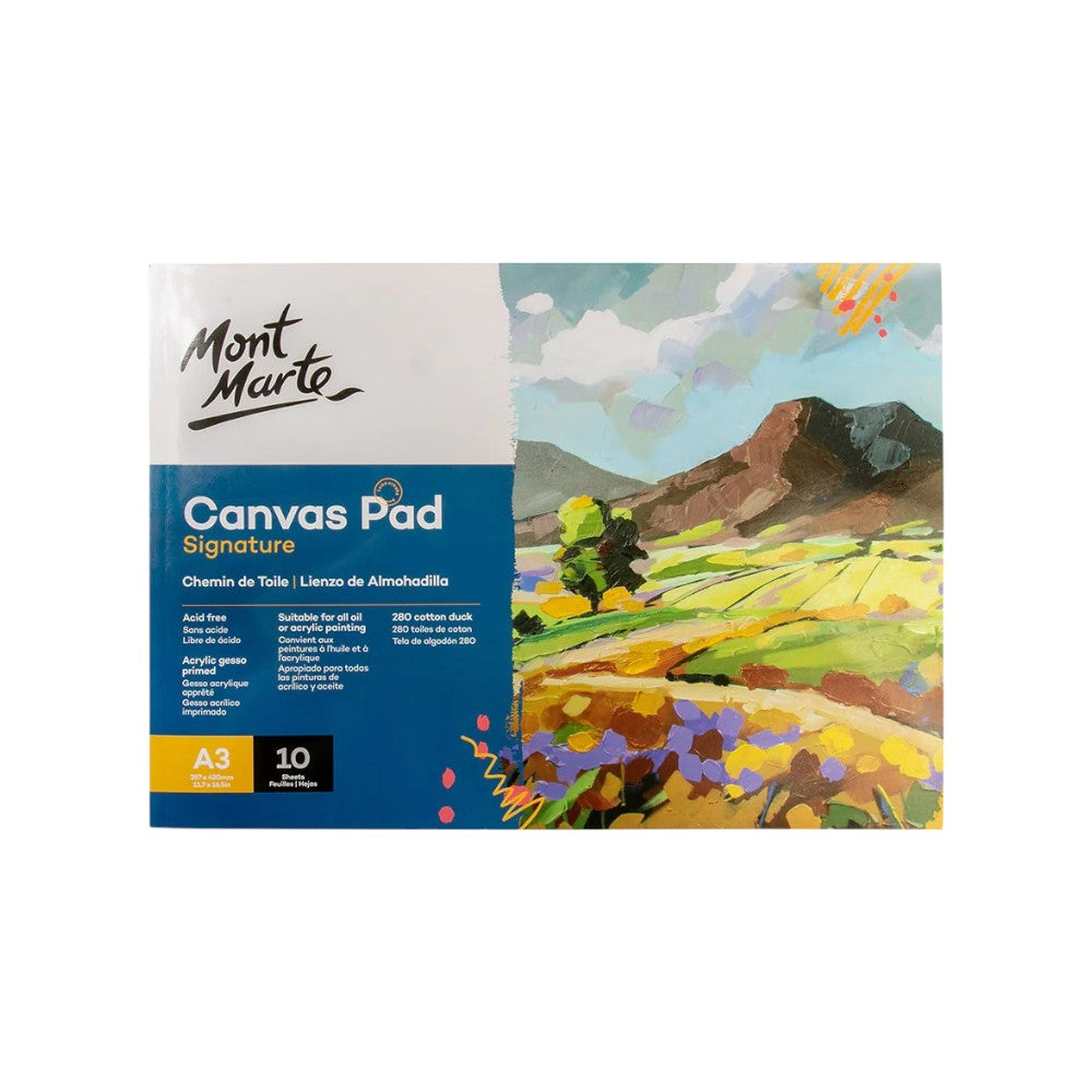 Mont Marte Canvas Pad Signature A3 - Front View