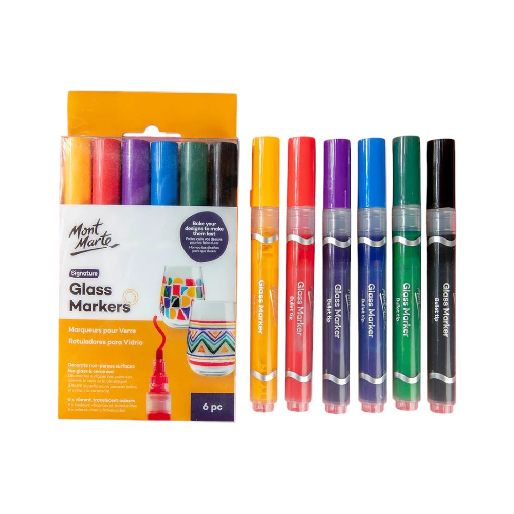 Mont Marte Glass Markers Set of 6