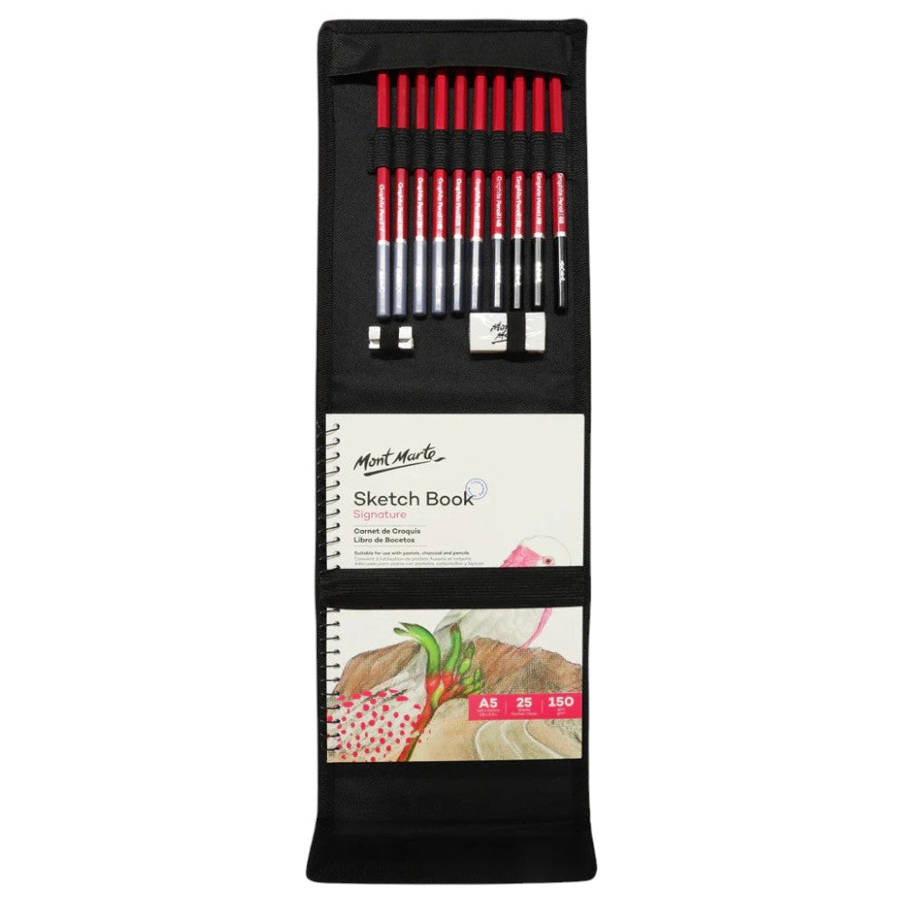 Zipper Detail of Mont Marte Sketching Wallet