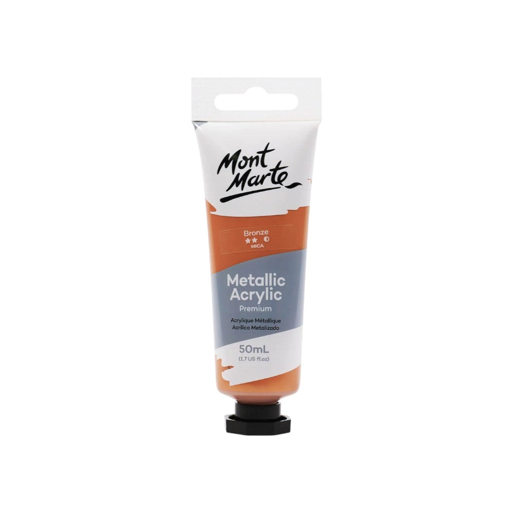 Mont Marte Metallic Acrylic Paint Premium 50ml Tube - Bronze