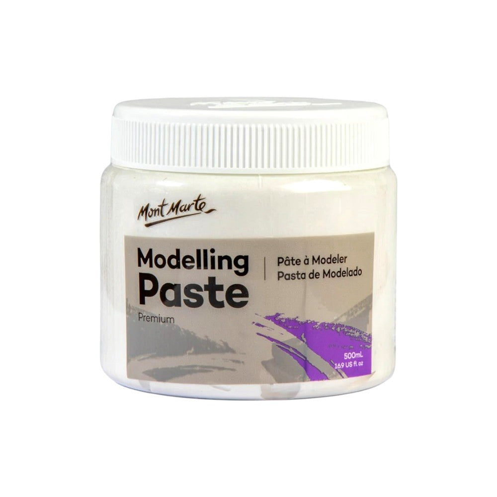 Mont Marte Modelling Paste Premium 500ml white jar front view