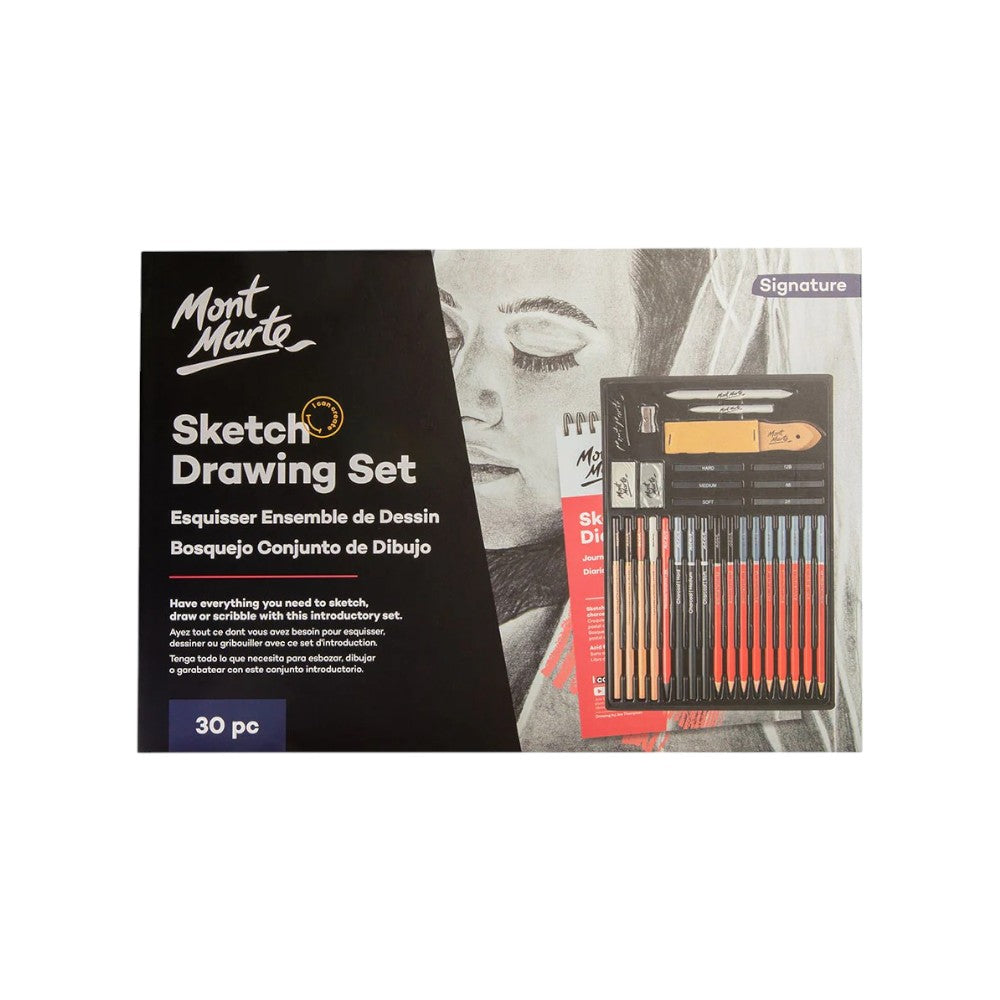 Mont Marte Sketch Drawing Set Signature 30pc - Front View
