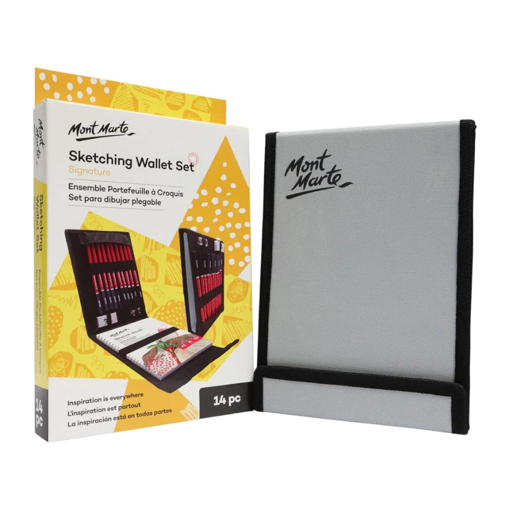 A5 Sketchbook Inside Mont Marte Sketching Wallet Set