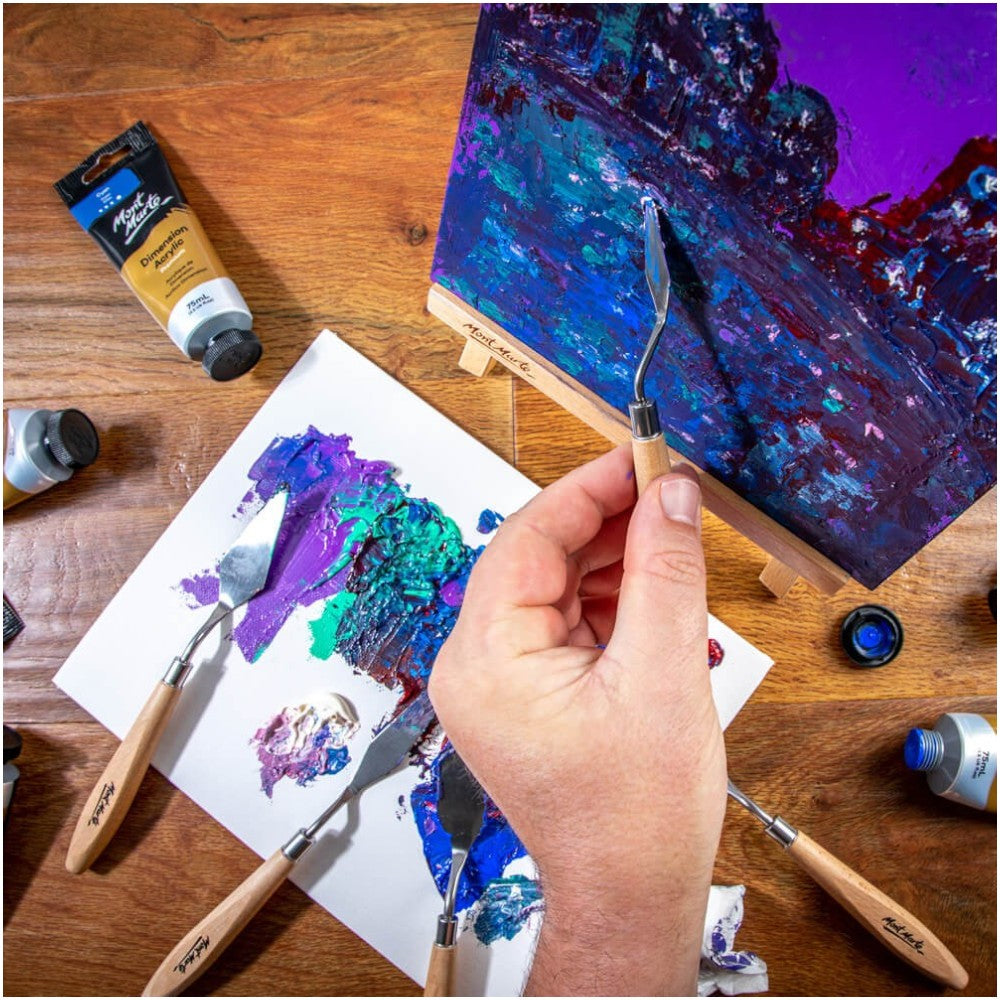 Bold Textured Painting Created with Mont Marte Palette Knives