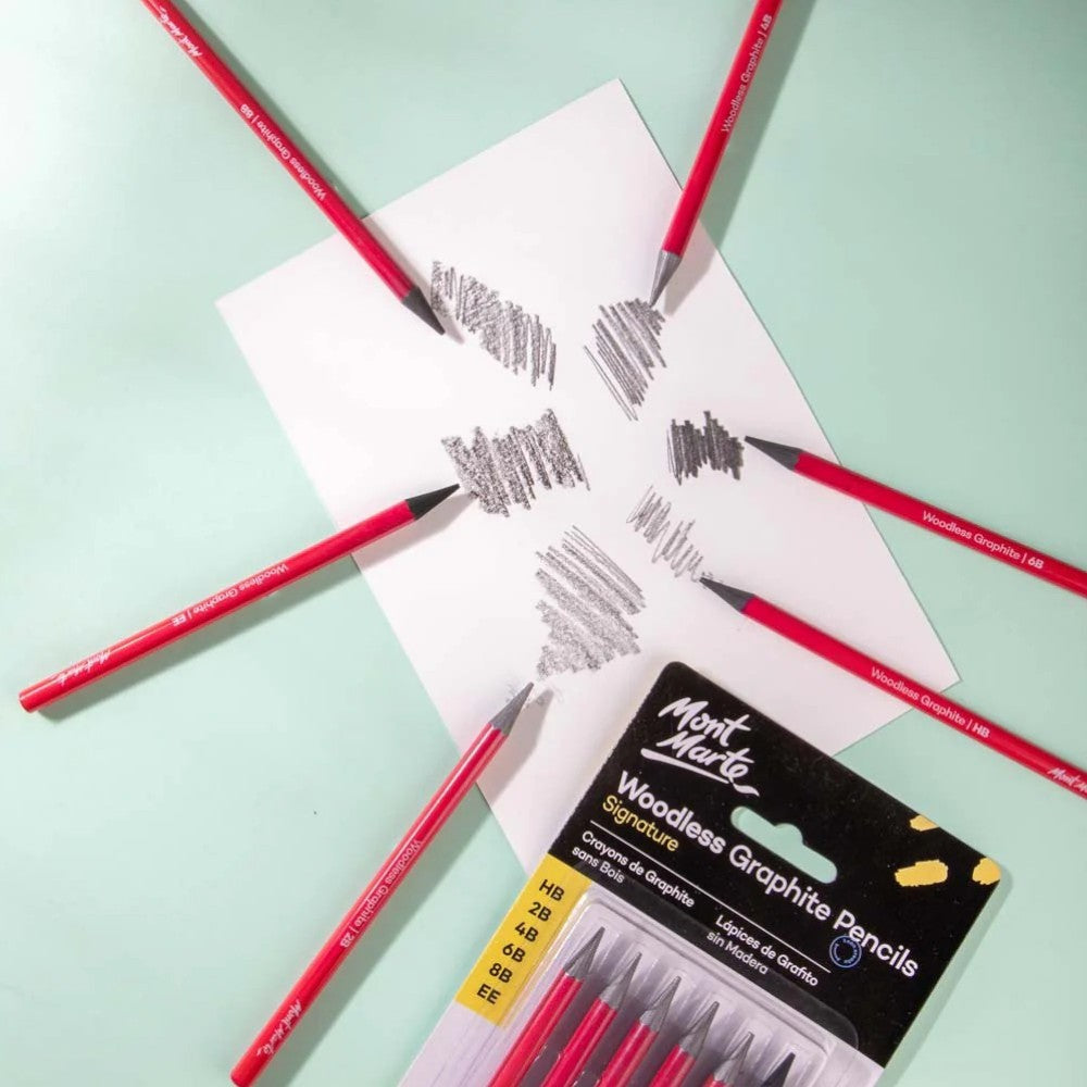 Side of Mont Marte Graphite Pencil Used for Broad Strokes