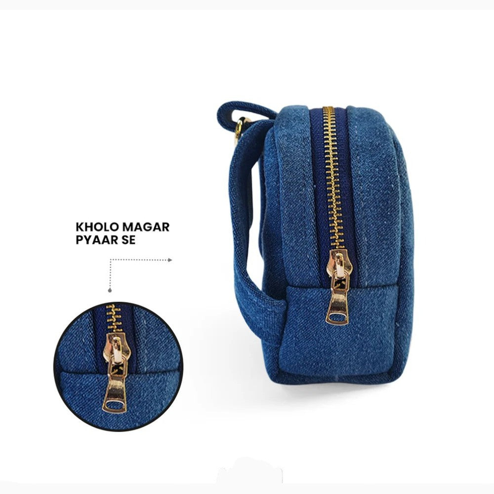 Mooch Upcycled Denim Pouch - Mini & Micro Sizes - Artist Mini Storage