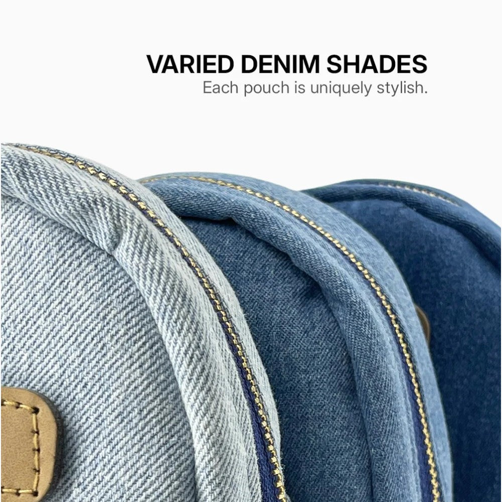 Mooch Upcycled Denim Pouch - Mini & Micro Sizes - Artist Mini Storage