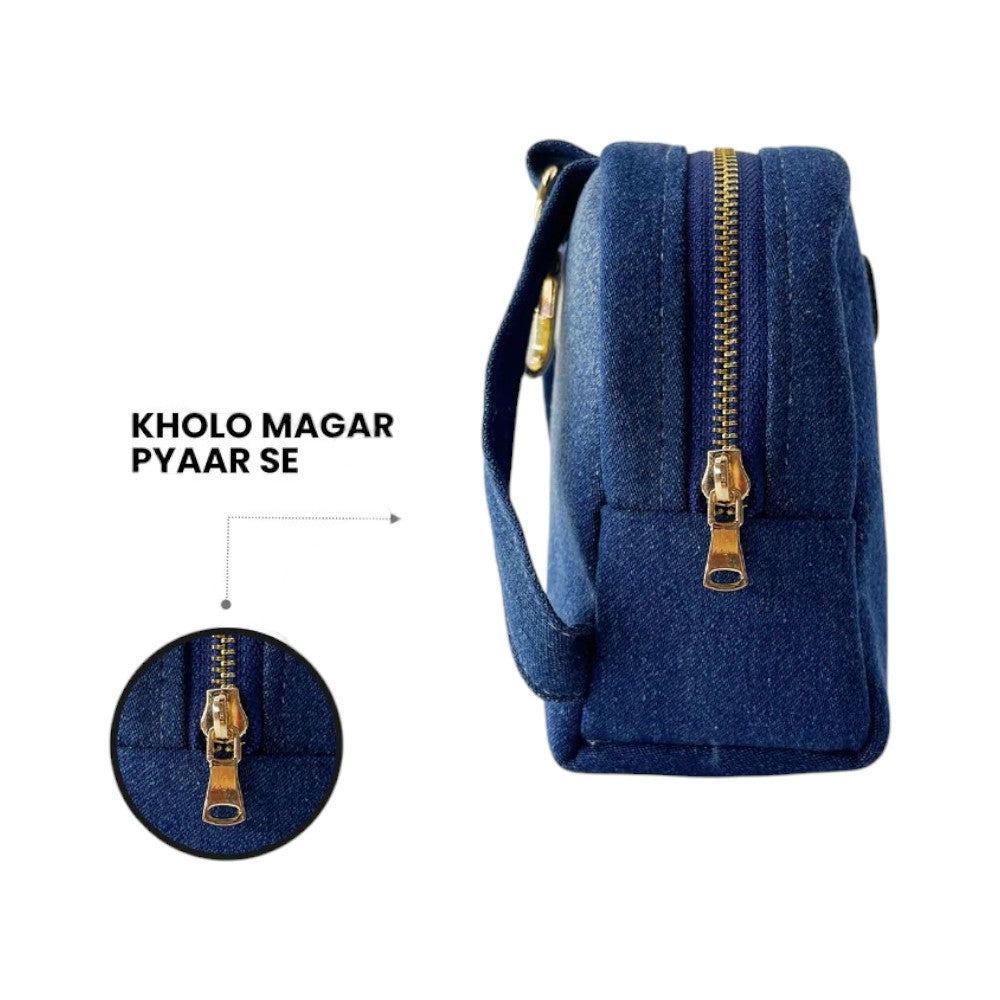 Mooch Upcycled Denim Pouch - Mini & Micro Sizes - Artist Mini Storage