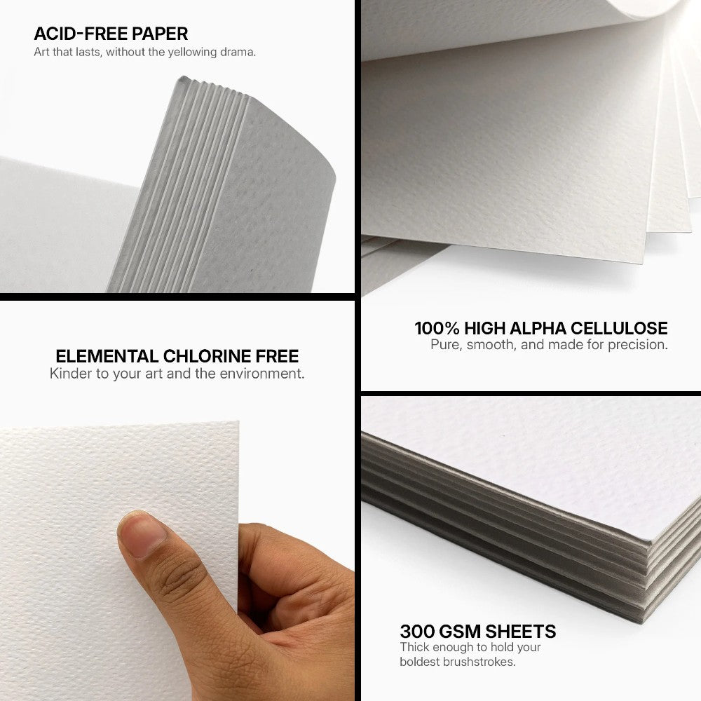 Mooch Artist Watercolour Paper - Cold Pressed 200gsm & 300gsm