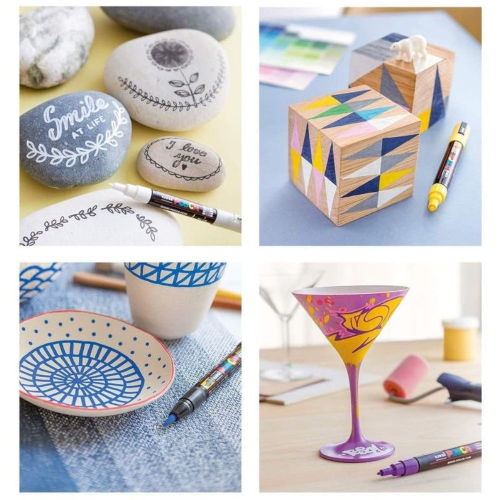 Posca Paint Marker Set - Water-Based - 1MR, 3M, 5M Tips - Choose Pack