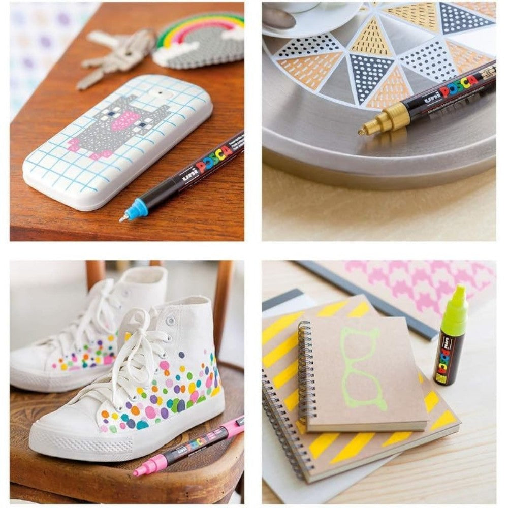 Posca Paint Marker Set - Water-Based - 1MR, 3M, 5M Tips - Choose Pack