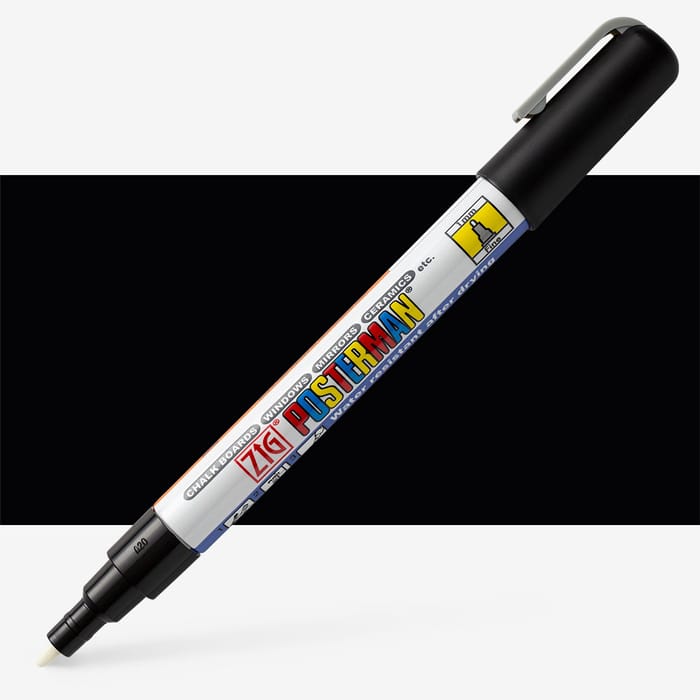 ZIG Posterman Chalkboard Marker Fine Black
