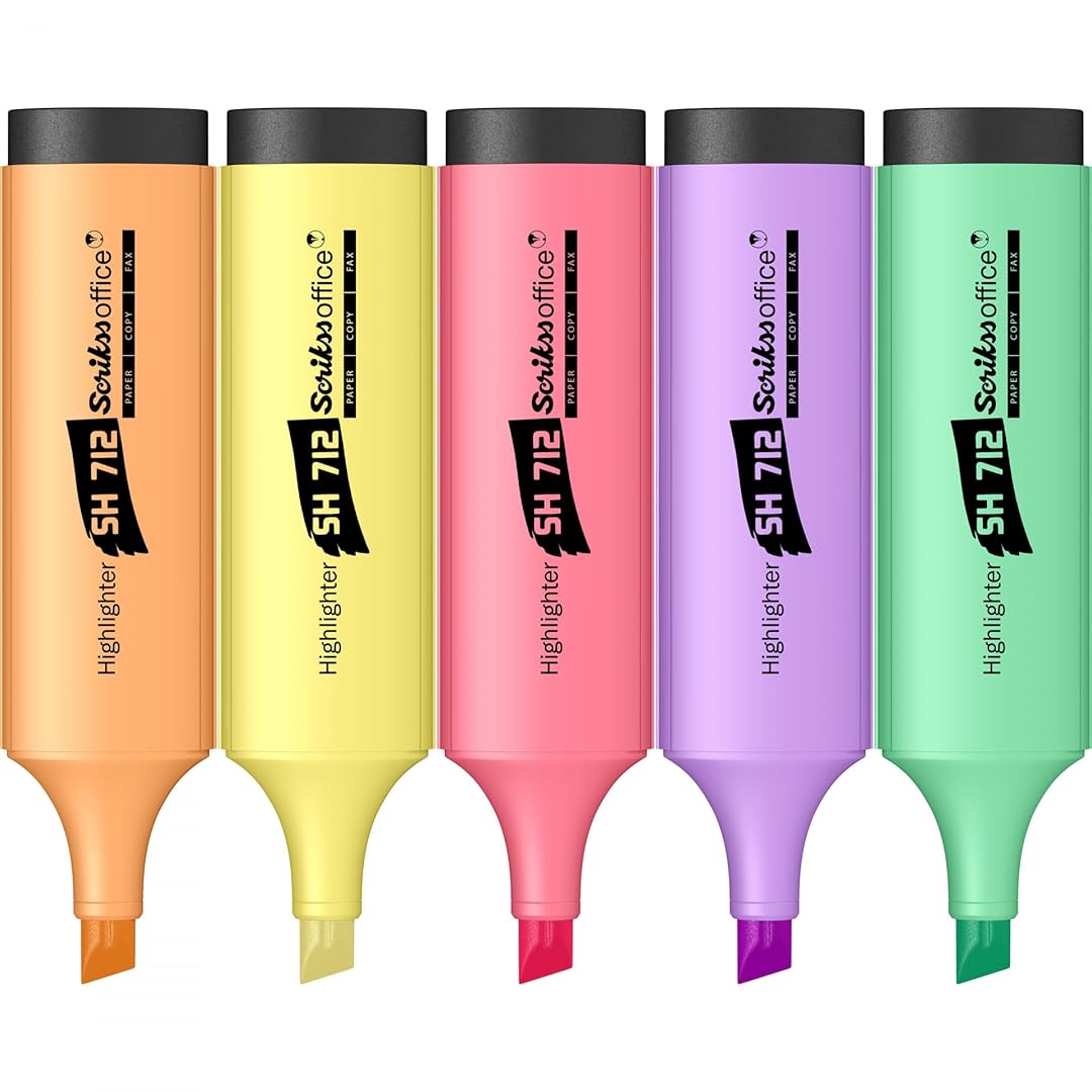Scrikss | Highlighter Pen | Chisel Tip | Colored Pen Set Scrikss