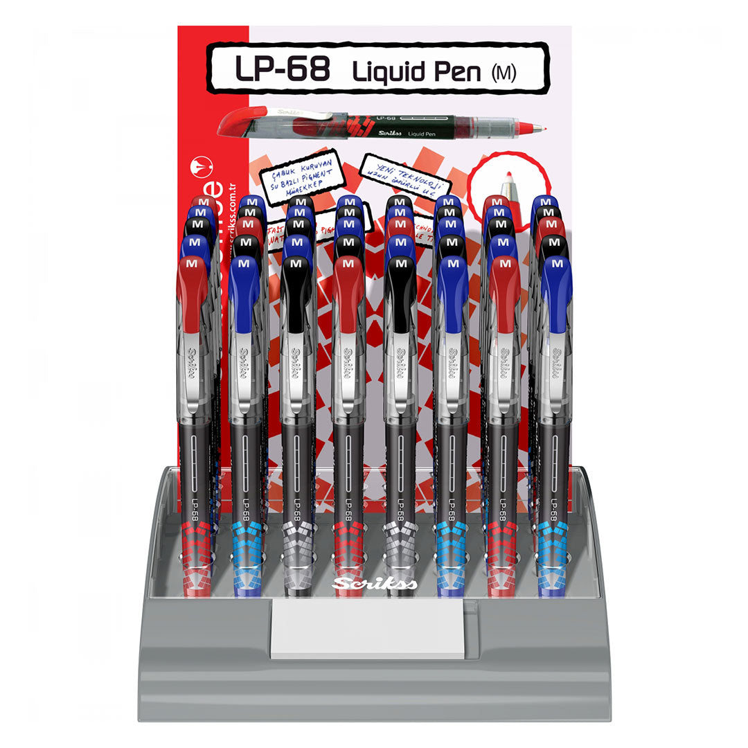 Scrikss | LP-68 | Liquid Pen | Box Of 12 | Red Scrikss