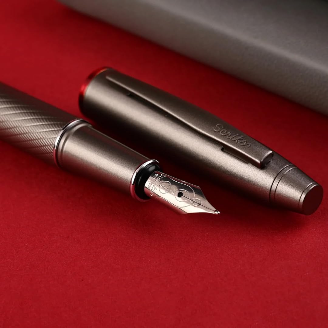 Scrikss | Noble 35 | Fountain Ink Pen | Medium Nib | Matte Titanium Scrikss