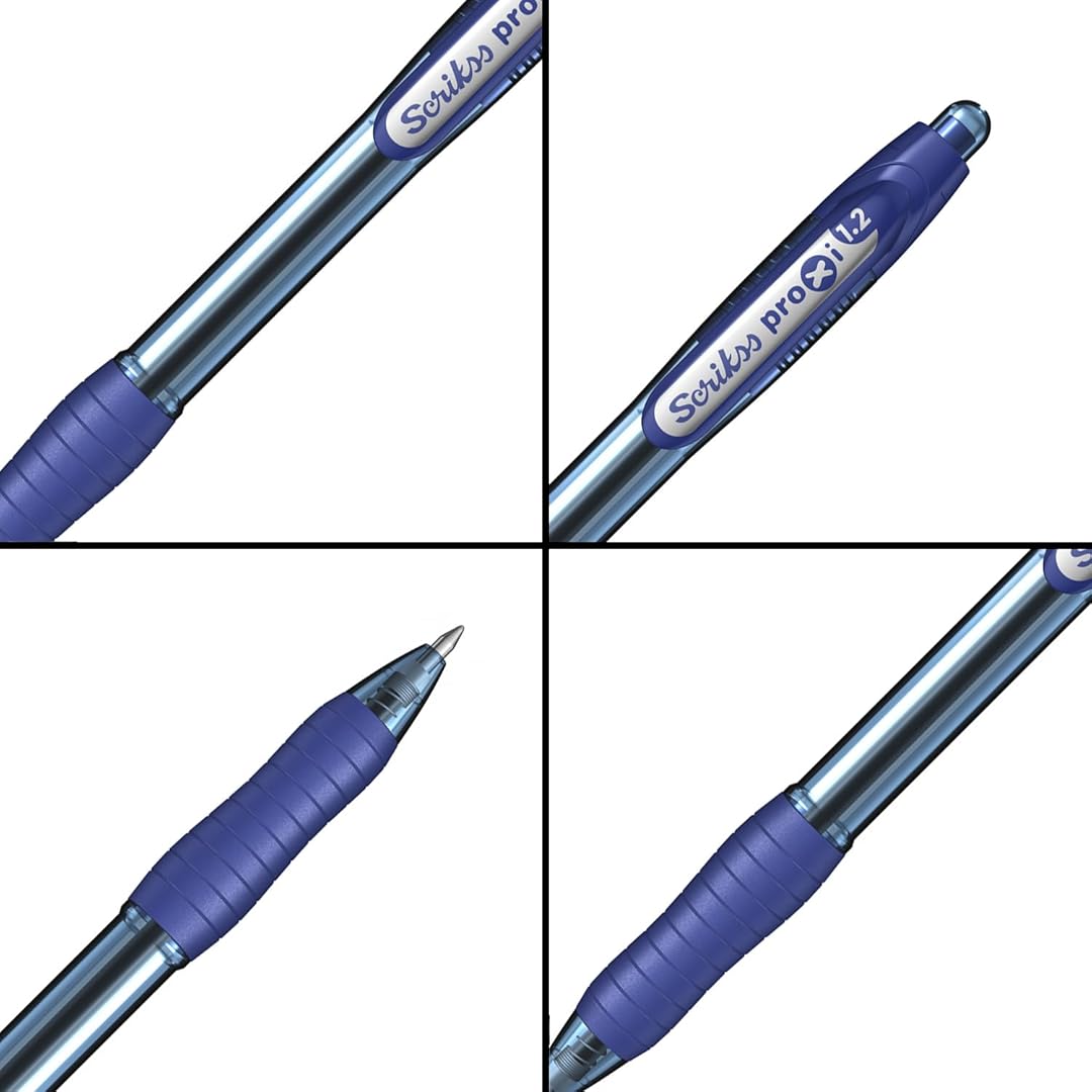Scrikss | Proxi Series | Ball Point Pen | 12 Blue Barrel Scrikss