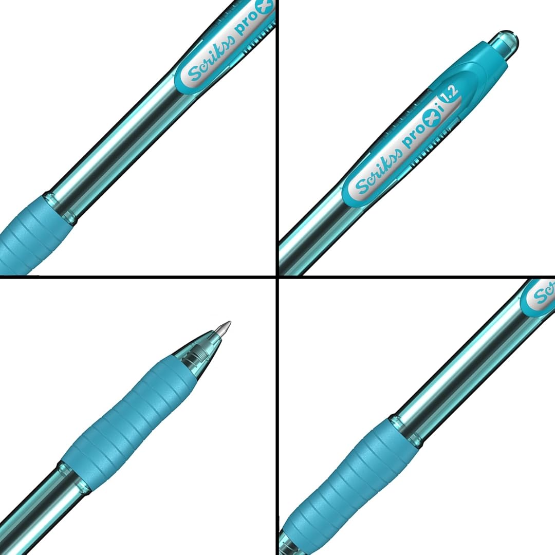 Scrikss | Proxi Series | Ball Point Pen | 12 Mint Sky Blue Barrel Scrikss
