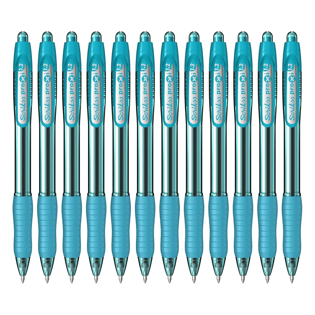 Scrikss | Proxi Series | Ball Point Pen | 12 Mint Sky Blue Barrel Scrikss