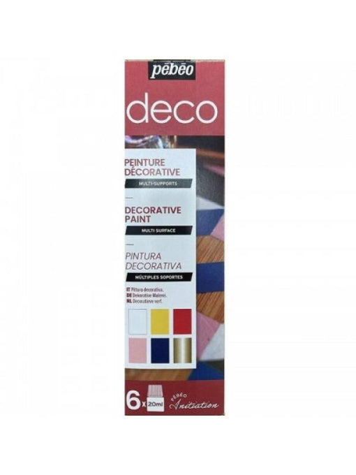 Pebeo Deco Glossy Acrylic Paint Set 6x20ml