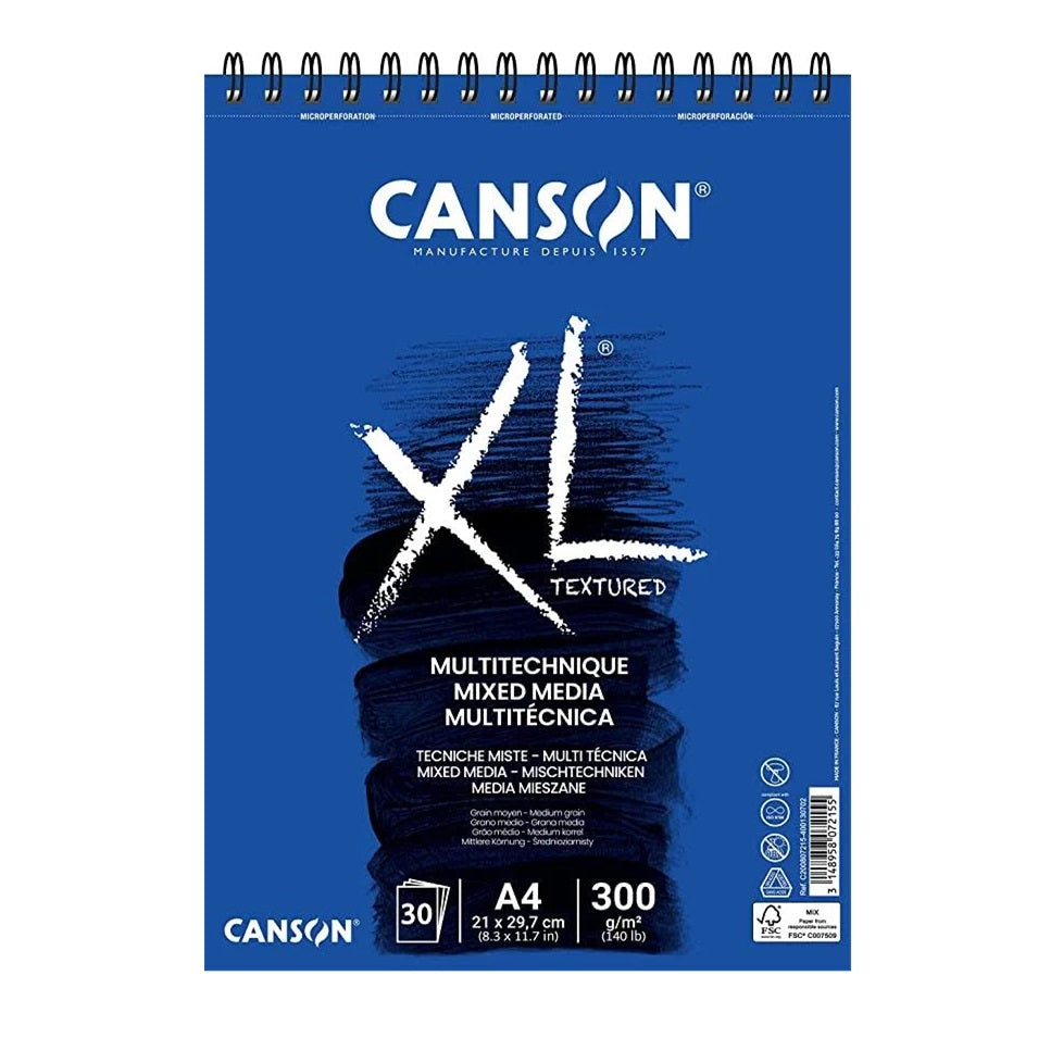 Canson Xl Mix-Media Wiro Pad 300Gsm