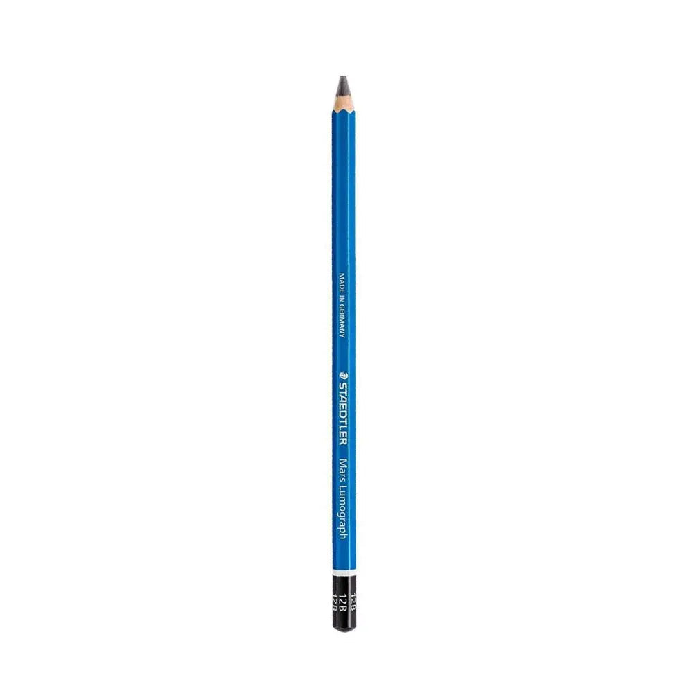 Staedtler Mars Lumograph Pencil Blue 12B - Darkest shade for deep shading and bold sketches
