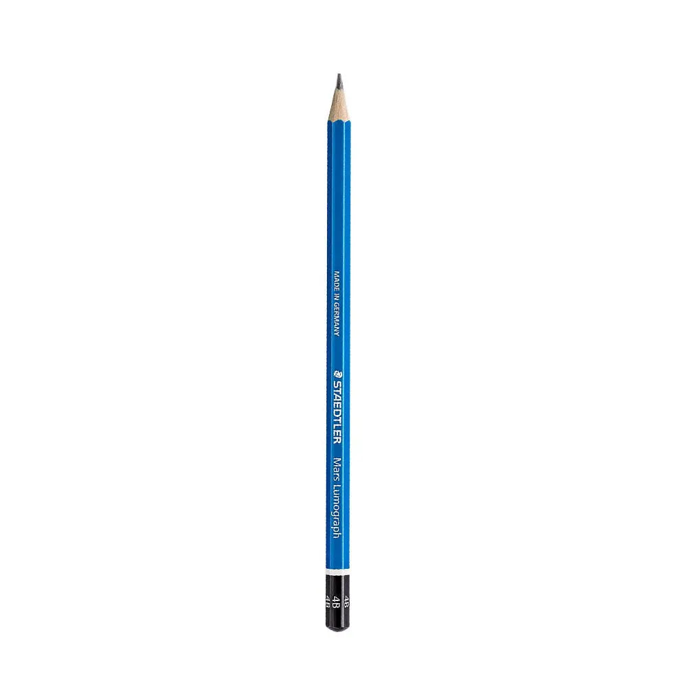 Staedtler Mars Lumograph Pencil Blue 4B - Soft yet controlled graphite for sketching