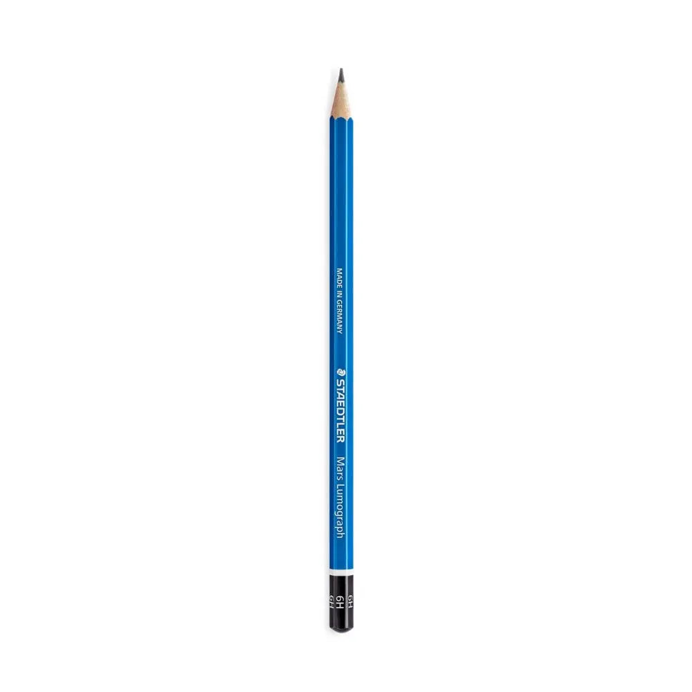 Staedtler Mars Lumograph Pencil Blue 6H - Light graphite ideal for technical drawings