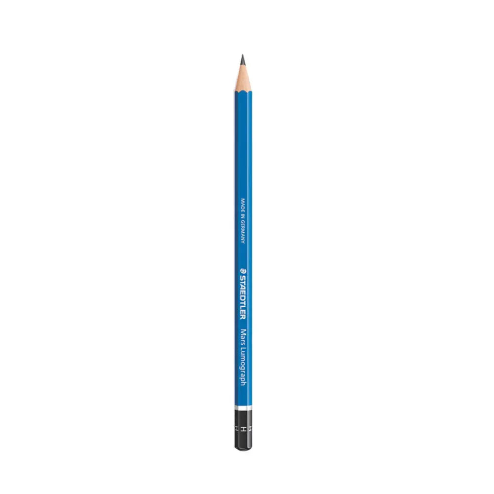 Staedtler Mars Lumograph Pencil Blue H - Hard lead for crisp lines and fine details