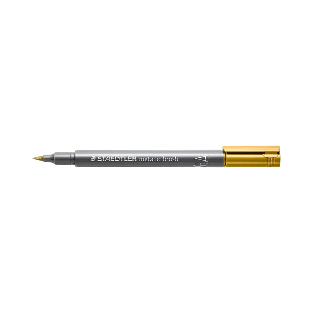 Staedtler Metallic Marker Pen With Brush Tip - Gold - Loose Colour