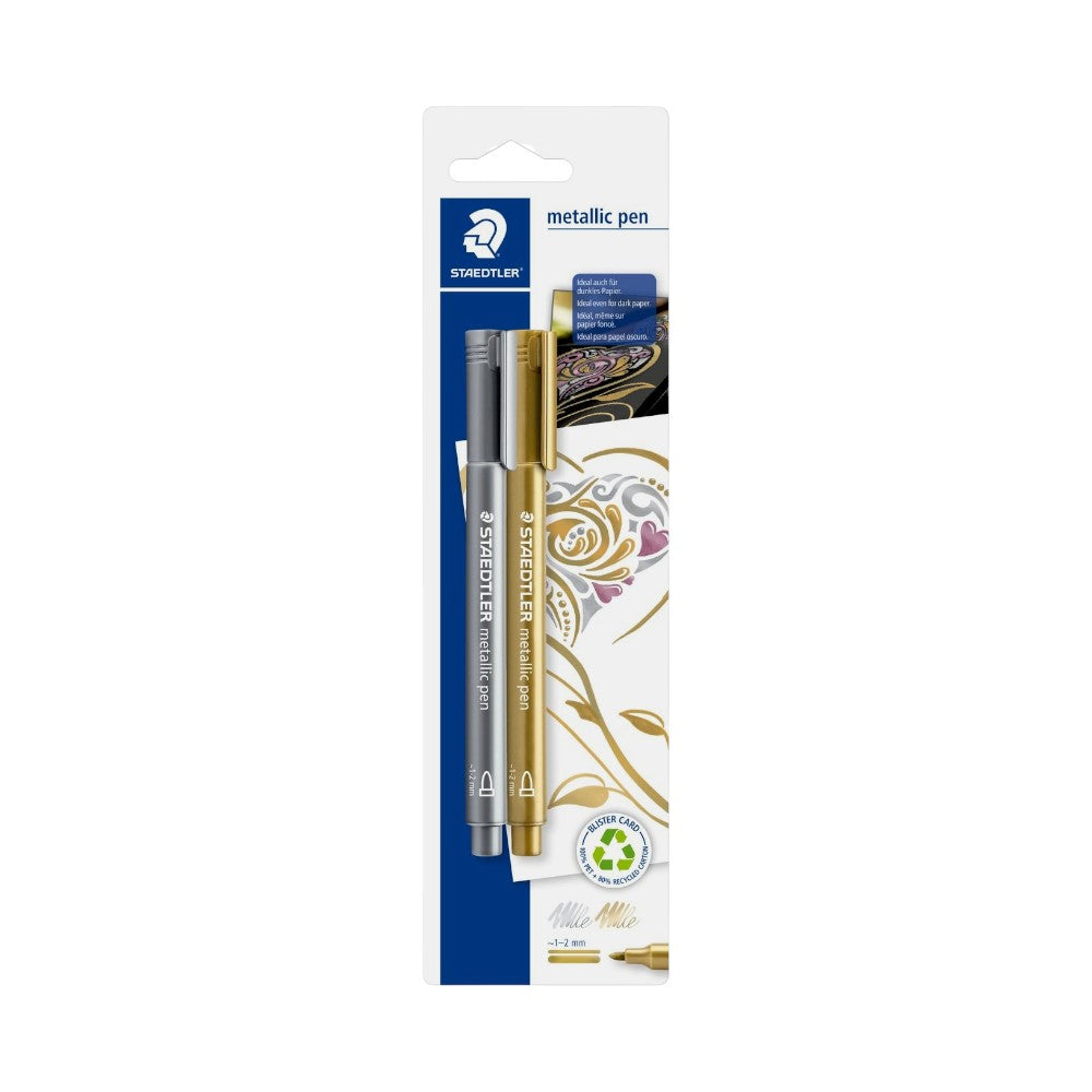 Staedtler Metallic Pen - Set of 2 (Gold, Silver)