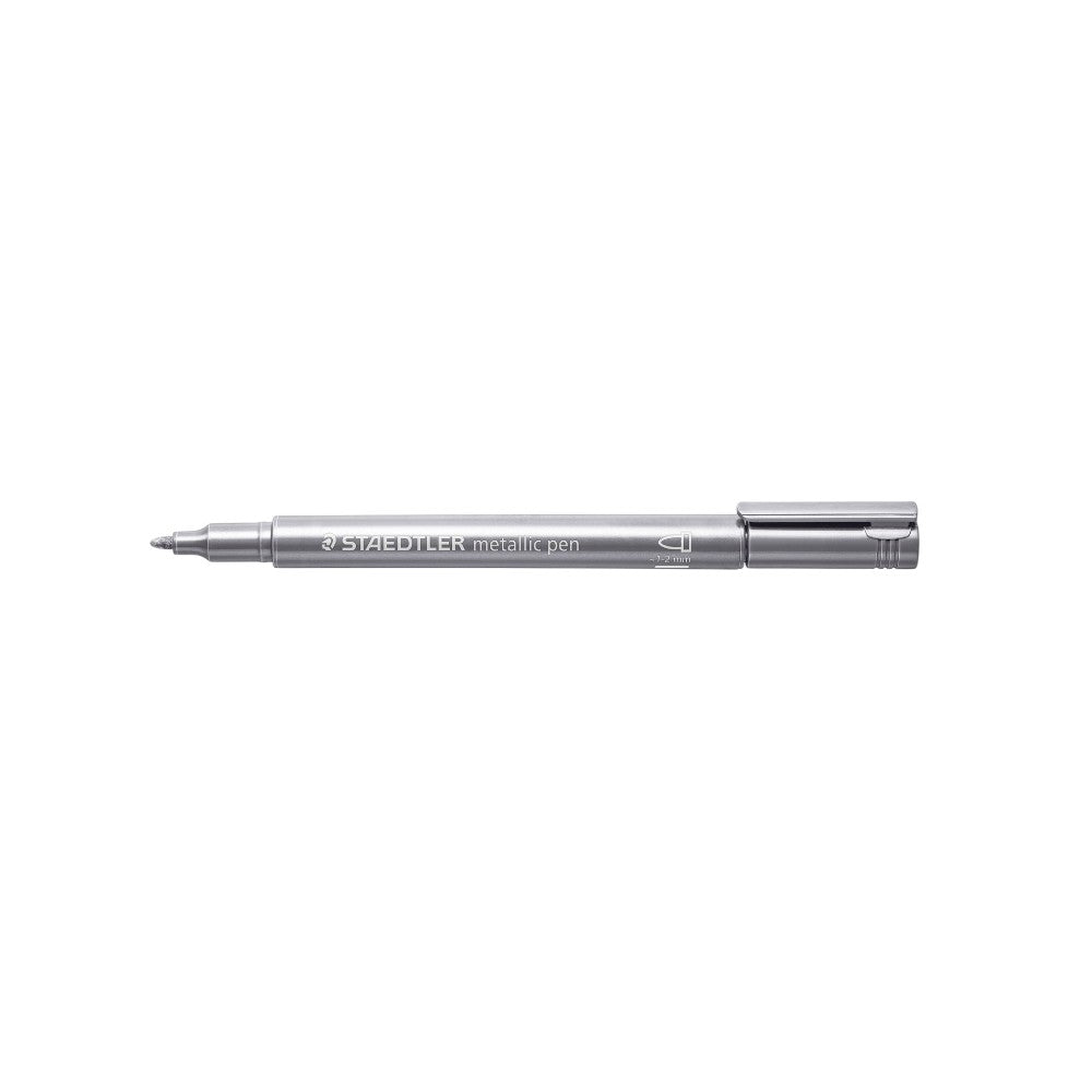 Staedtler Metallic Pen Silver 81 - Shiny silver metallic marker for crafts and design