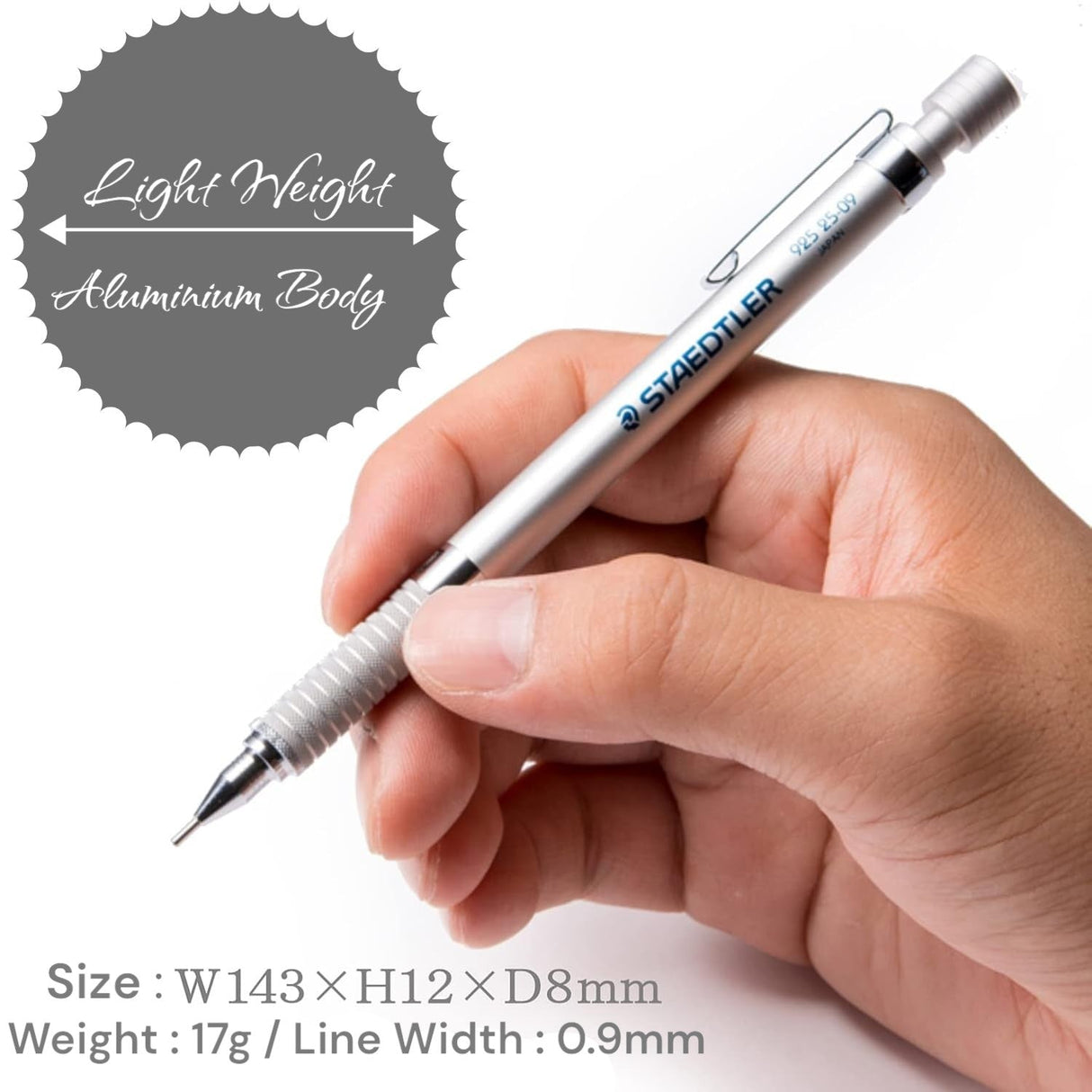 Staedtler Premium Quality Mechanical Pencil 0.9mm with Mars Micro Carbon Lead - Metal Barrel