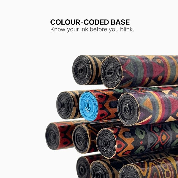 Mooch Tribal Handcrafted Paper Pen - Refillable Eco-Friendly Ball Pen