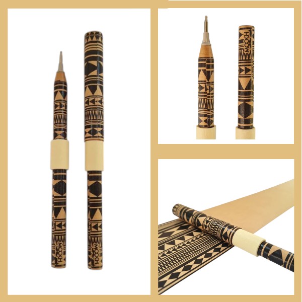 Mooch Tribal Handcrafted Paper Pen - Refillable Eco-Friendly Ball Pen