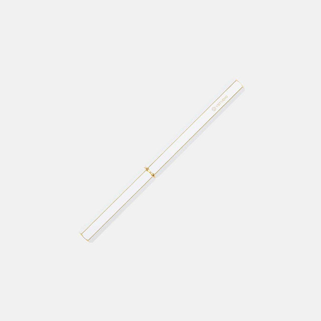 Ystudio | Classic Revolve | Rollerball Pen | Brass | White YSTUDIO