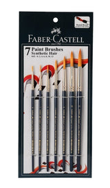 Faber Castell Synthetic Hair Round Brush Set of 4