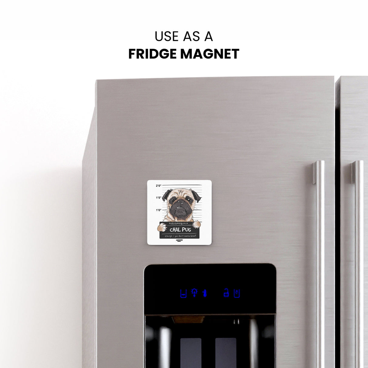 Mooch Magnetic Coaster - Chal Pug