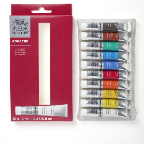 Winsor & Newton Gouache Access Set 10x12ml Tubes